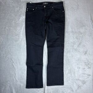 Brax Men's 35x34 (Fits 36x31) Black Denim‎ Cooper Fancy Regular